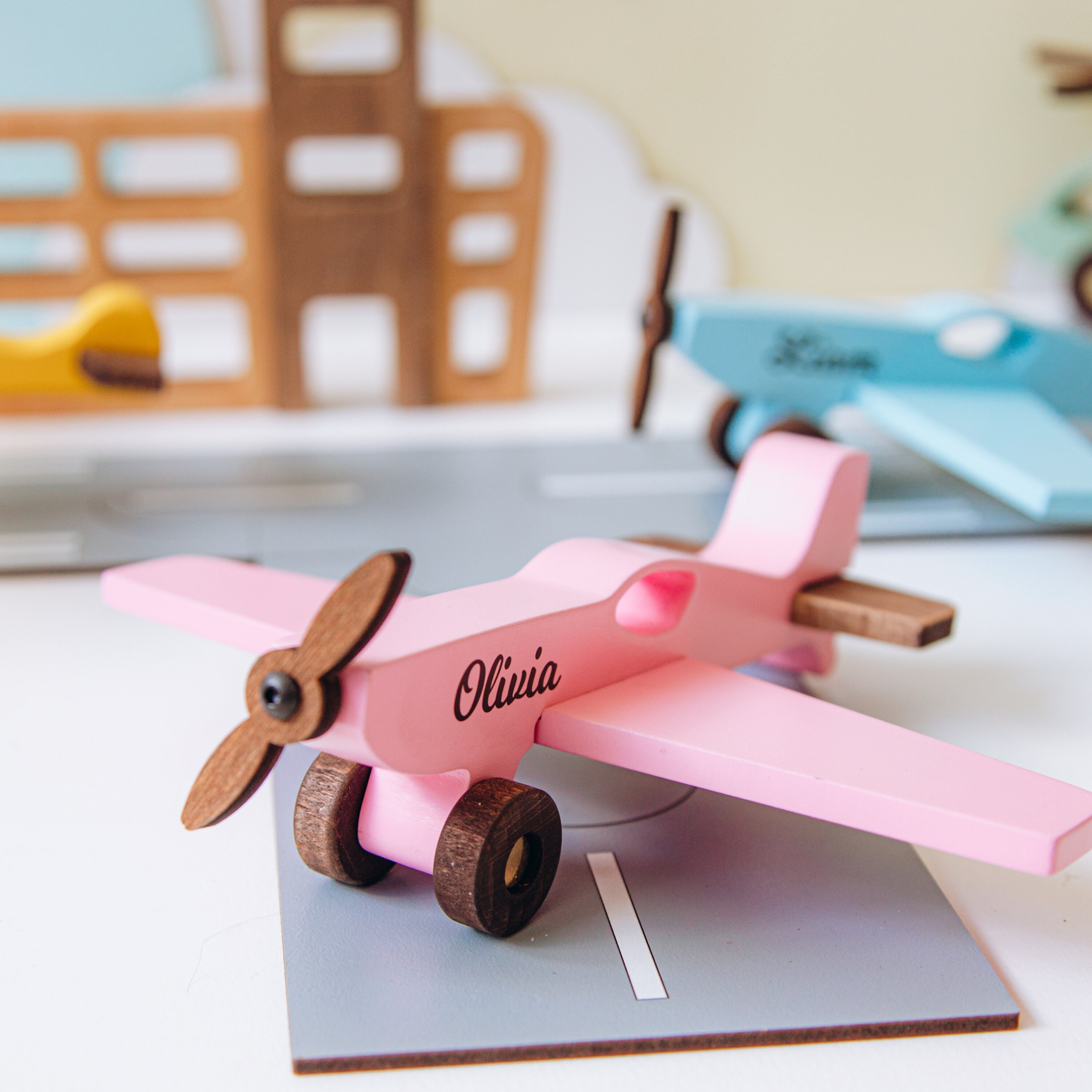 Pink airplane toy sales