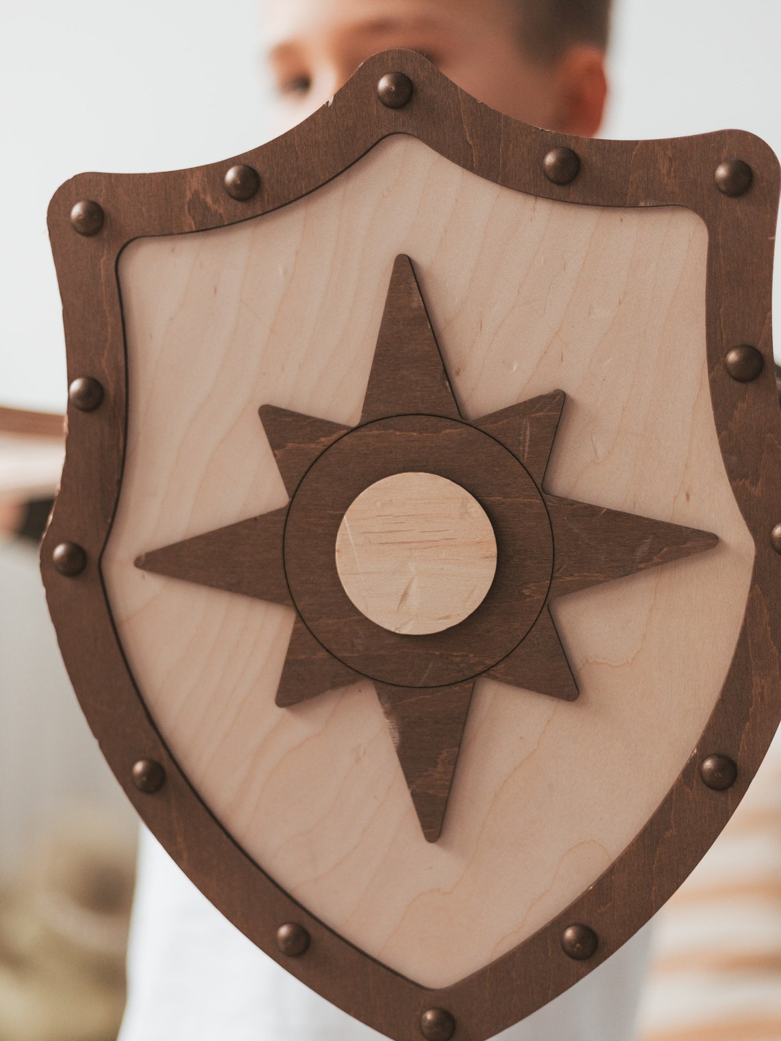 Wooden Toy Shield for Kids Etsy