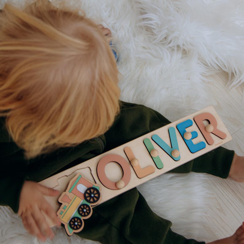 Dino Name Puzzle Montessori Toys for Toddlers Personalized Custom