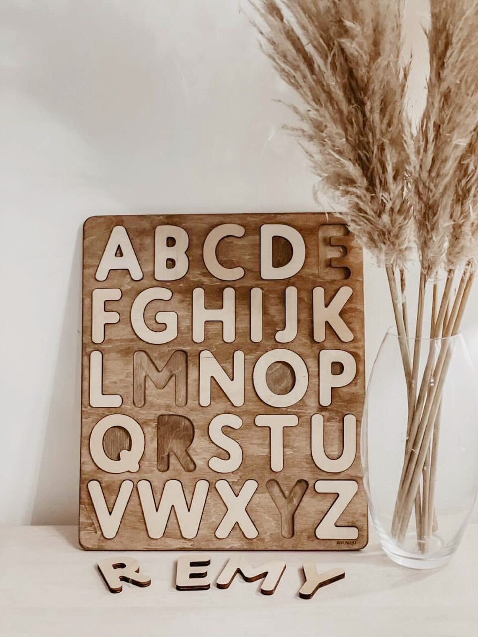 Alphabet Puzzle Wooden Decor for Kids Room Newborn Gifts | Etsy