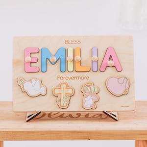 Christening Gift For Girl. Baby Baptism Gifts. Personalized Baby Gift. Keepsake Dedication Board. Religious Gifts For Kids. Newborn Gift.