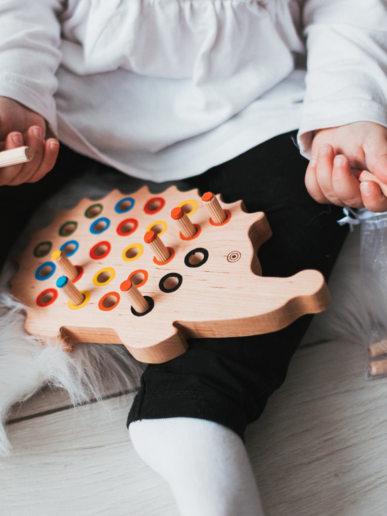 Wooden Toy Montessori Toys Sensory Toys Hedgehog Pegs Etsy Australia