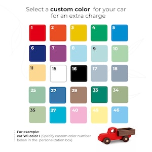 Colecciona coches de madera con nombre, juguetes sensoriales para niños pequeños, regalo de cumpleaños para bebés, camión de madera de juguete, regalo personalizado para niños, primera Navidad, juguete personalizado imagen 3