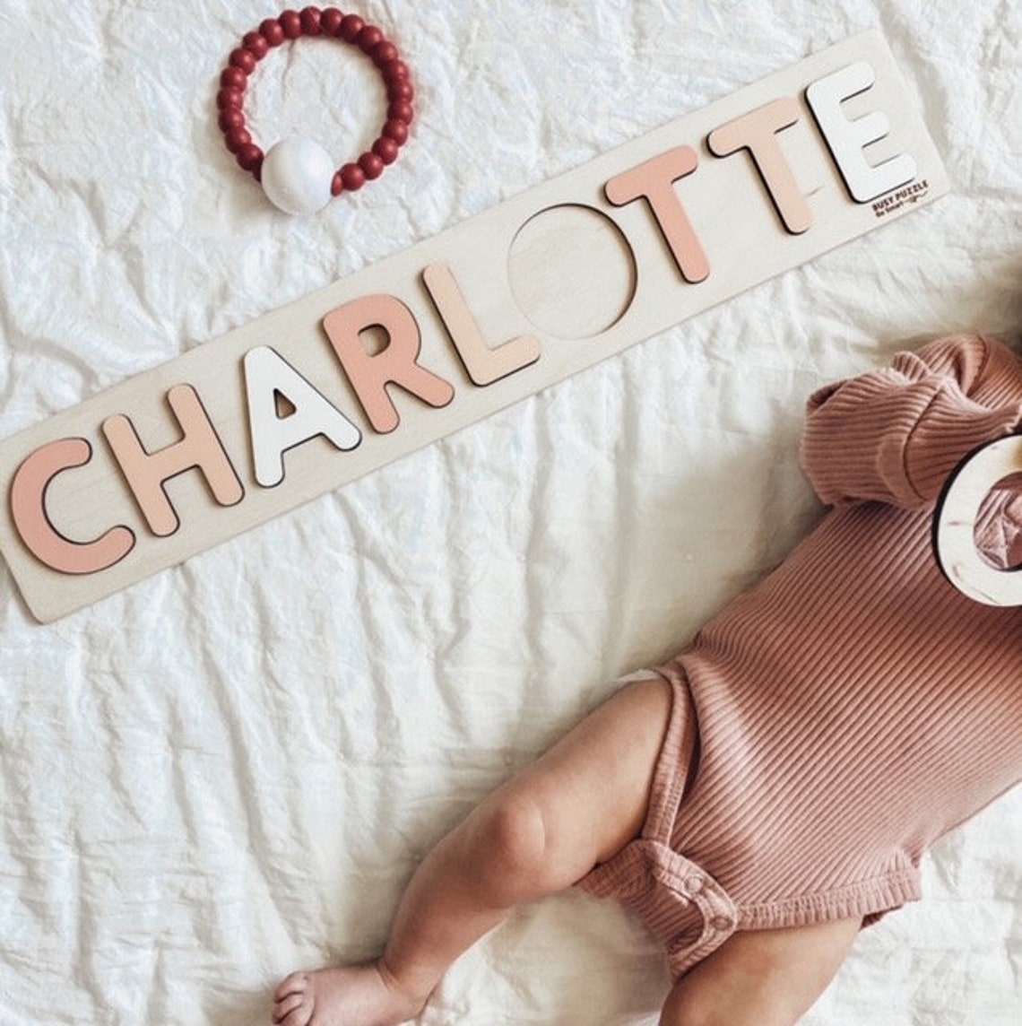 Christmas Gift for Girl Name Puzzle in Pink Colors Present  Etsy