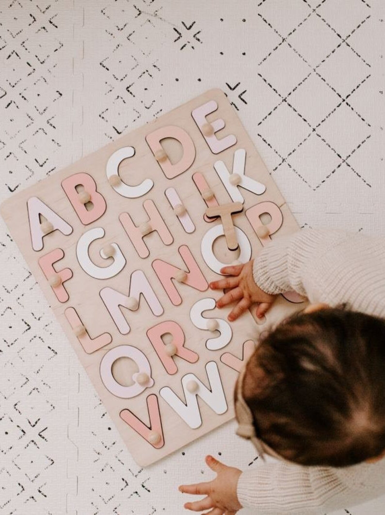 Alphabet Board ABC Puzzle Montessori Wooden Puzzle Busy - Etsy
