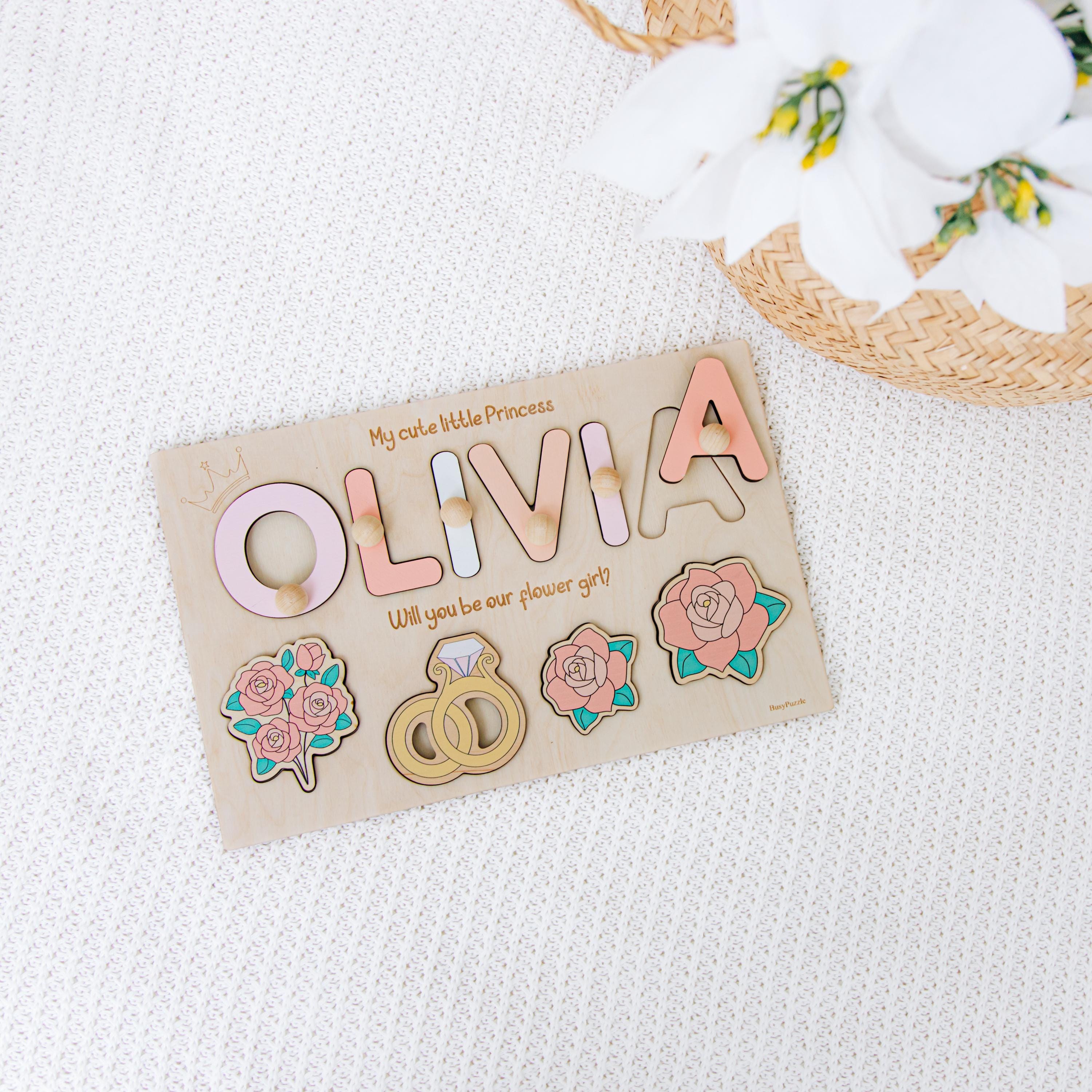 Personalized Flower Girl Proposal Puzzle