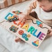 Baby Boy Gift - Name Puzzle - Wooden Busy Board - 1st Birthday Boy - Baby First Christmas - Wooden Toys - Busy Board 