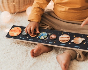 Wooden Solar System Puzzle, Easter Gifts For Kids