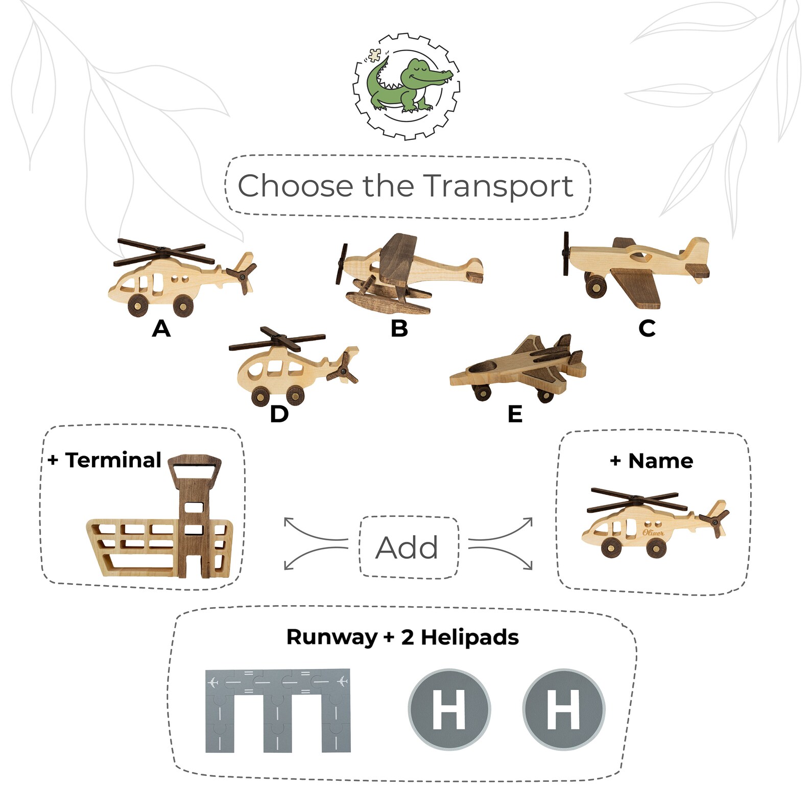 Personalized Toy Helicopter With Helipads. Baby Boy Gift. Wooden Toy Plane. Toddler Toys ...