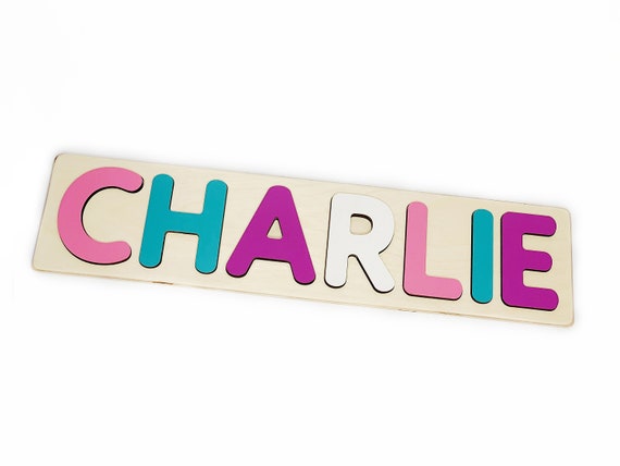 kids wooden name puzzle