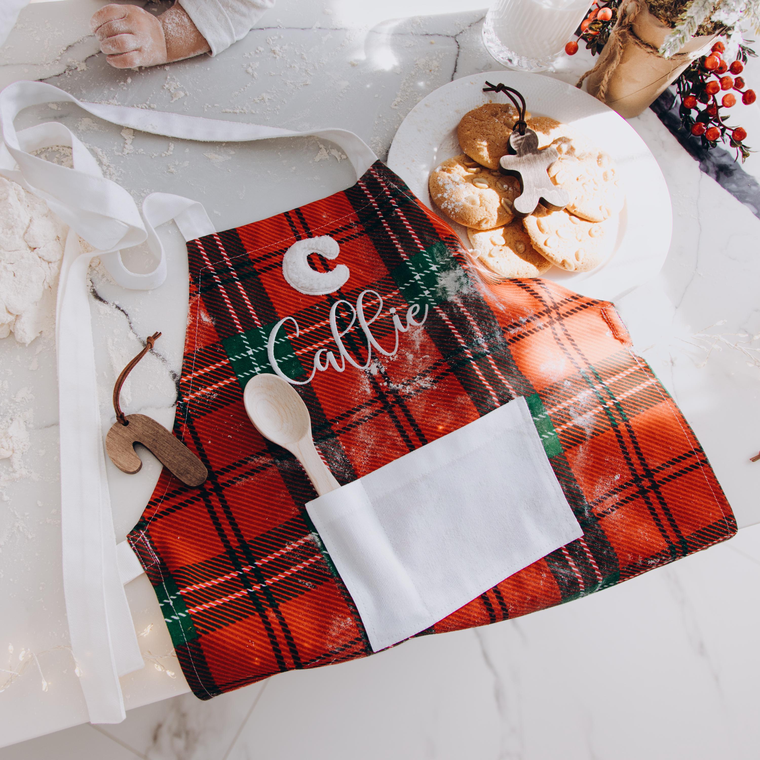 Matching Christmas Aprons Mom and Daughter Gift Personalized Aprons Embroidered Kitchen Aprons Custom Cooking Gifts Kids And Baby Clothing
