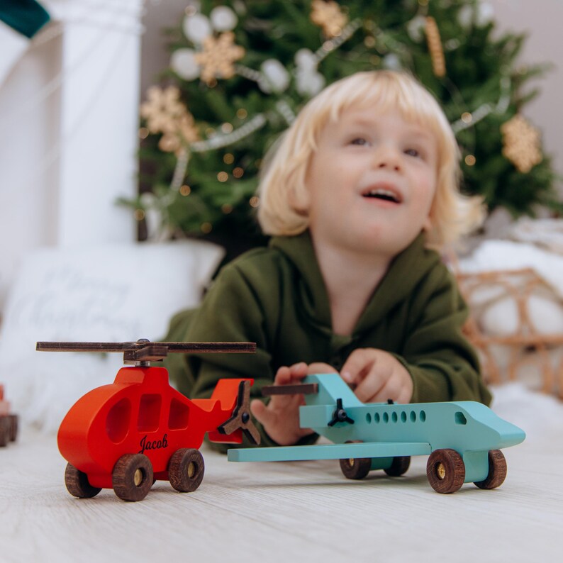 16 Colored Wooden Planes Personalized Airplane With Name Kids Pretend