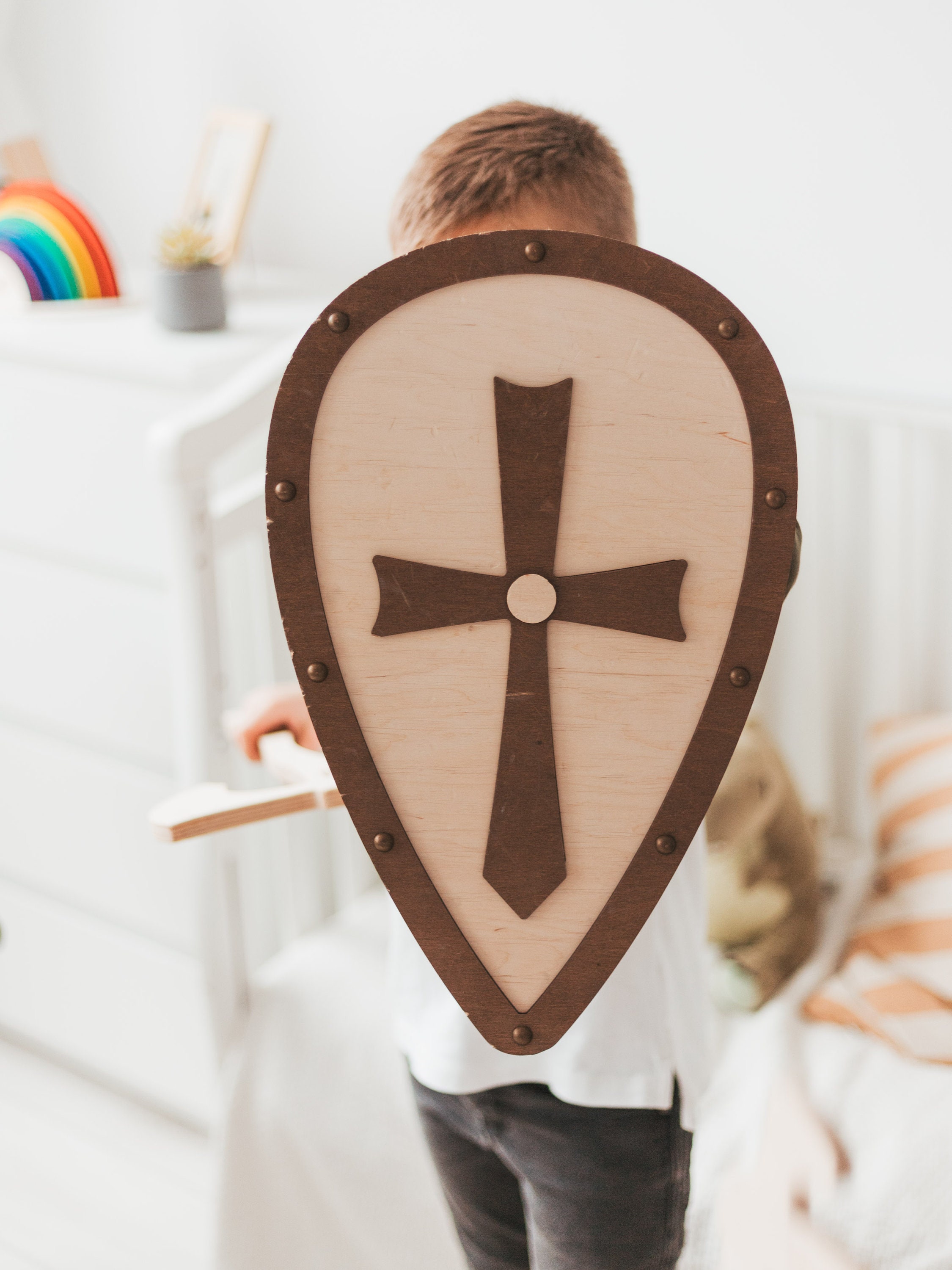 Wood Handmade Shield Traditional Toy Etsy