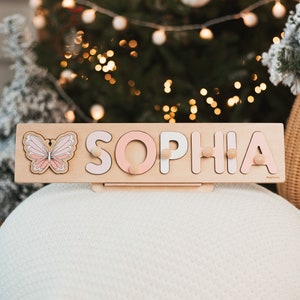 Personalized Gift, Name Puzzle, Wooden Signs , Baby Gift, Nursery Decor, Wooden Toys, Woodland Baby Shower Gift, Easter Gift for Kids