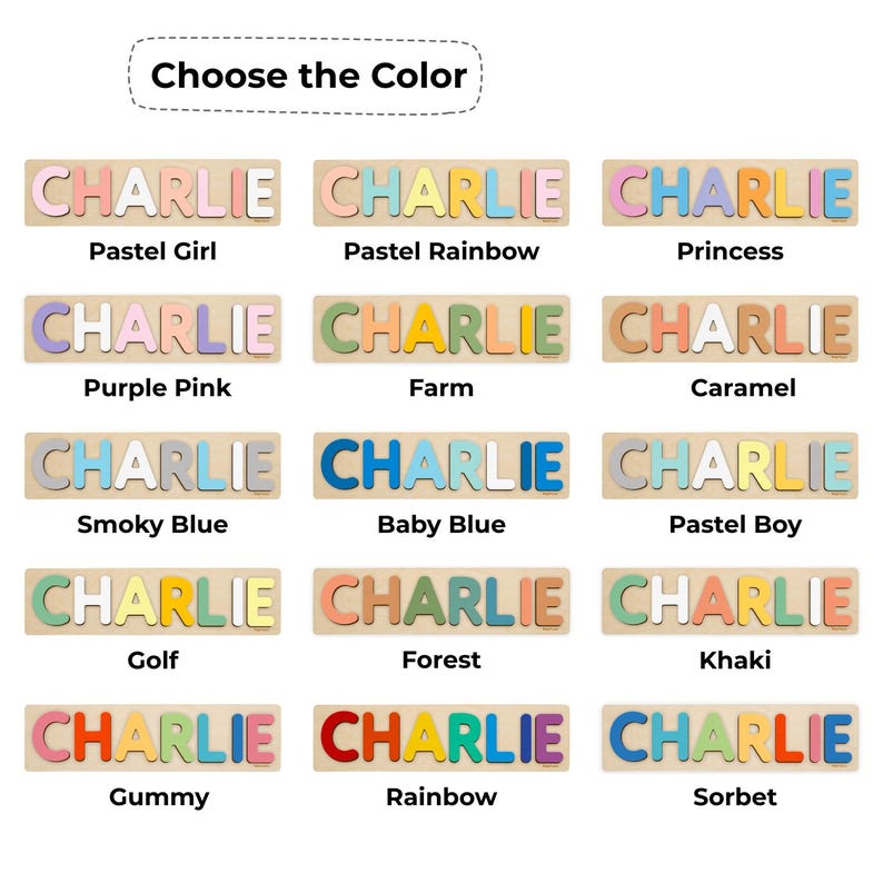 Baby Girl Name Puzzle, Personalized Puzzle With Farm Animals, 3 Years Old, Christmas Gifts For Kids, Wooden Toddler Toys, Montessori Board image 8