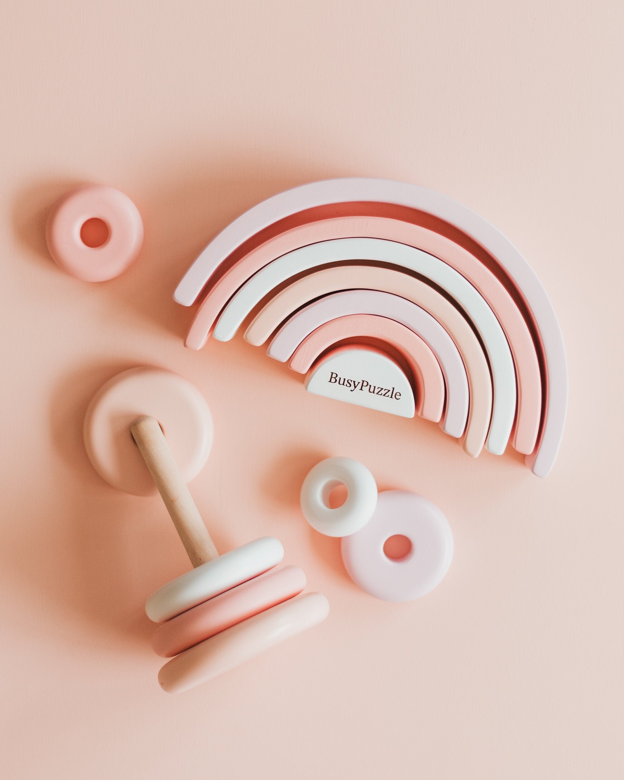 Baby Girl Nursery Decor Pastel Pink Rainbow Wooden Rainbow Etsy