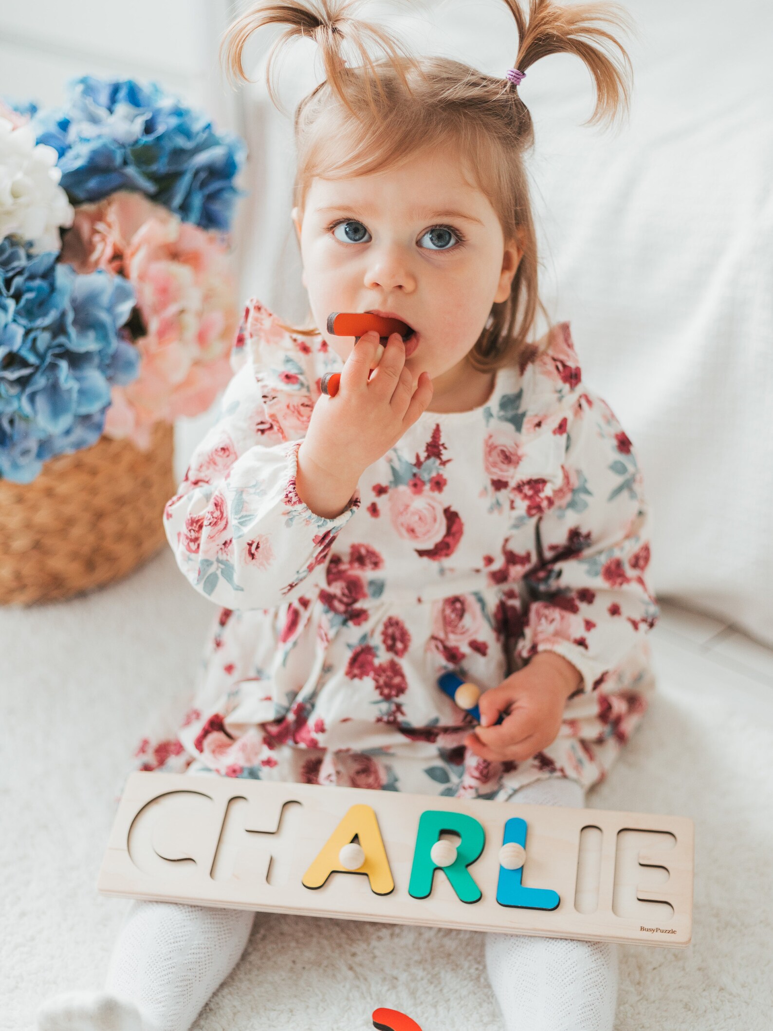 Personalized Name Puzzle With Pegs New Baby Gift Wooden Etsy