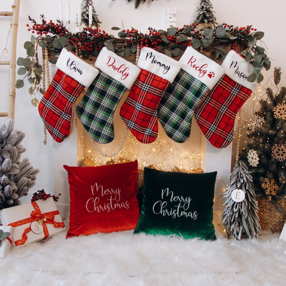 Christmas Pillow Covers 18x18 Set of 4 Throw Pillow Cover Holiday Xmas  Decor