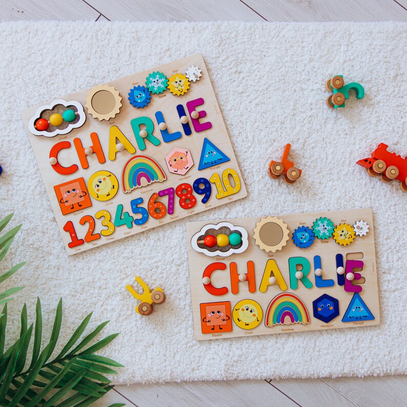 Rainbow Busy Board for Girls and Boys Educational Busy Board Montessori