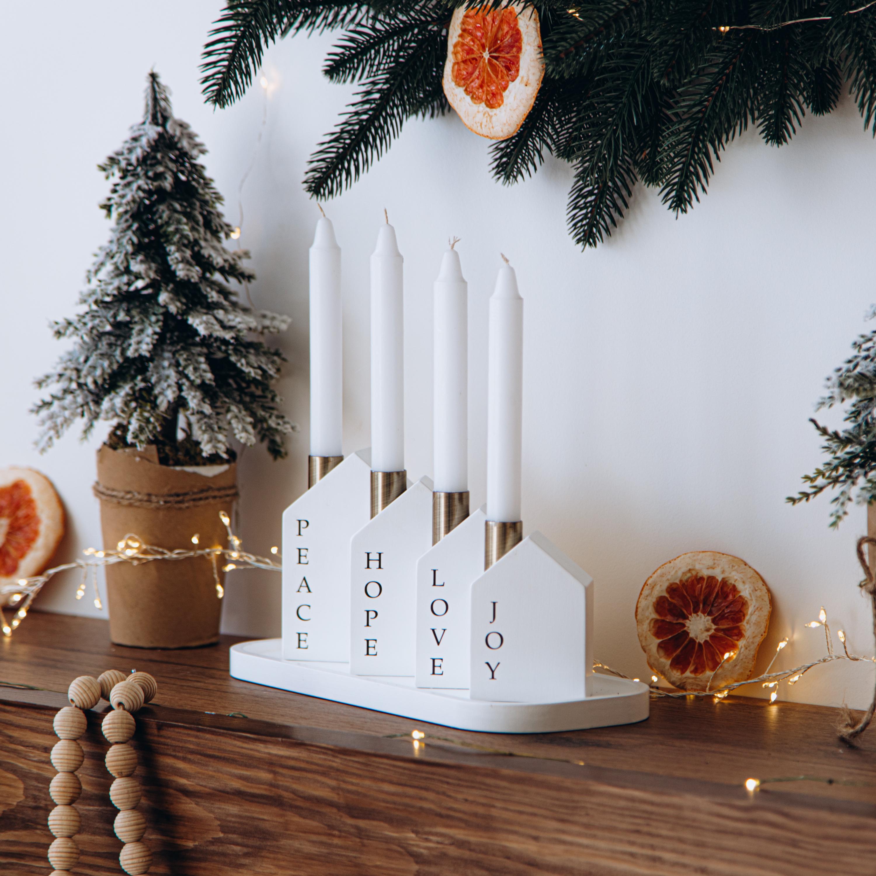 Portacandele Per Corona Dell Avvento, Ghirlanda Natalizia Dell Avvento, Porta Candele Da Tavolo Natale, Portacandele Natalizio, Decorazioni Natalizie
