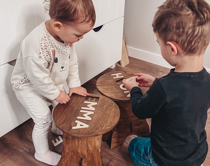personalized kid stools puzzle