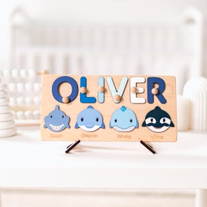 Baby Girl Name Puzzle, Personalized Puzzle With Farm Animals, 3 Years Old, Christmas Gifts For Kids, Wooden Toddler Toys, Montessori Board image 10