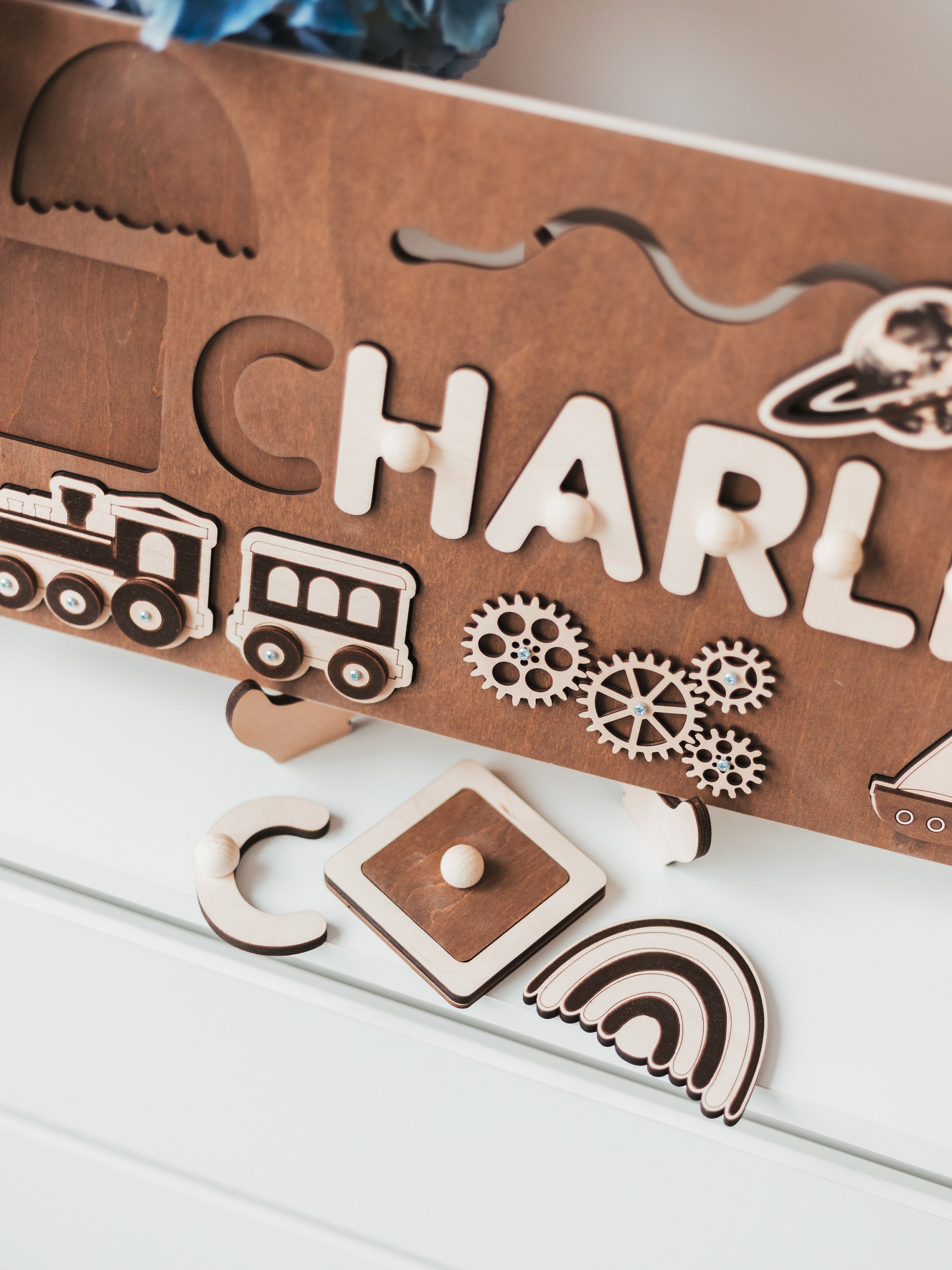 Busy Name Puzzle Personalized Montessori Toys Etsy