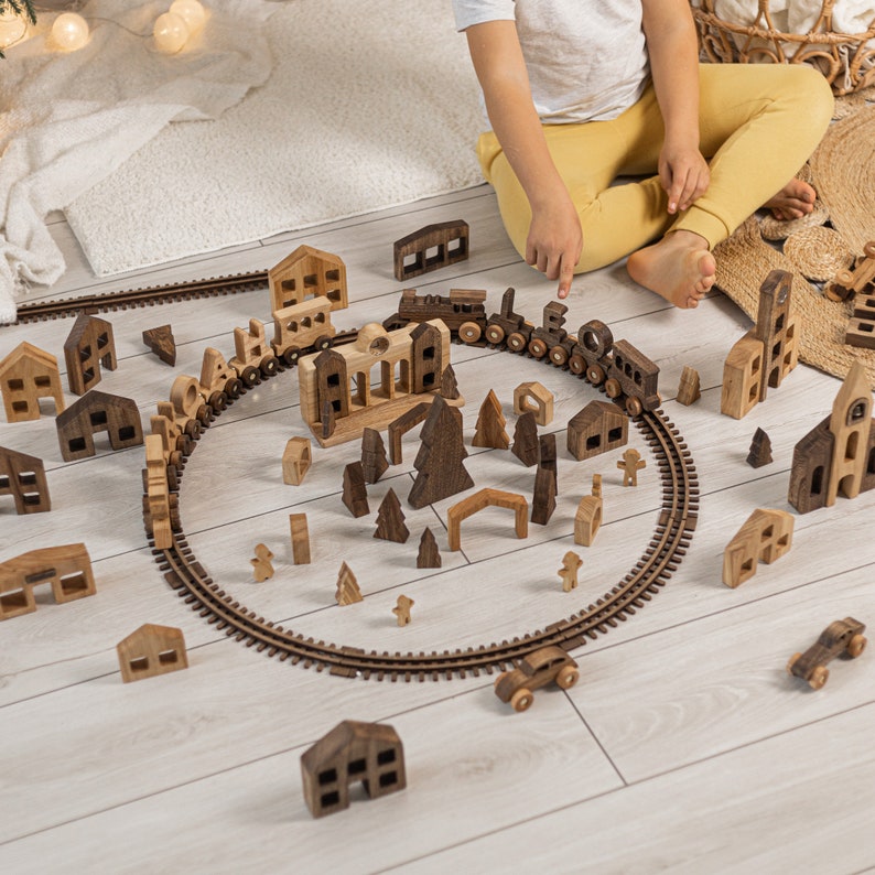 Wooden Train Toy With Name, Personalized Gifts For Kids, Baby Boy Gift, 1st Birthday, Nursery Decor, Montessori Toys For Toddlers, Easter image 8