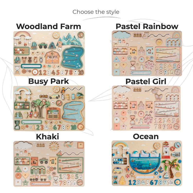 Large Stylistic Busy Board Sea Collection Best Gift for Boys Busy