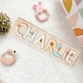 Personalized Name Puzzle With Pegs New Christmas Gifts for Kids