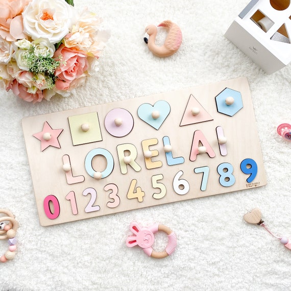 personalized name puzzle with pegs