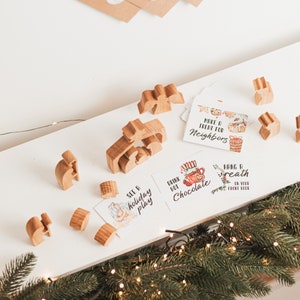 Reusable Advent Calendar. Holiday Home Decor. Christmas Countdown. Wooden Nativity Scene Set. Rustic Seasonal Decor. Christmas Family Gifts. image 9