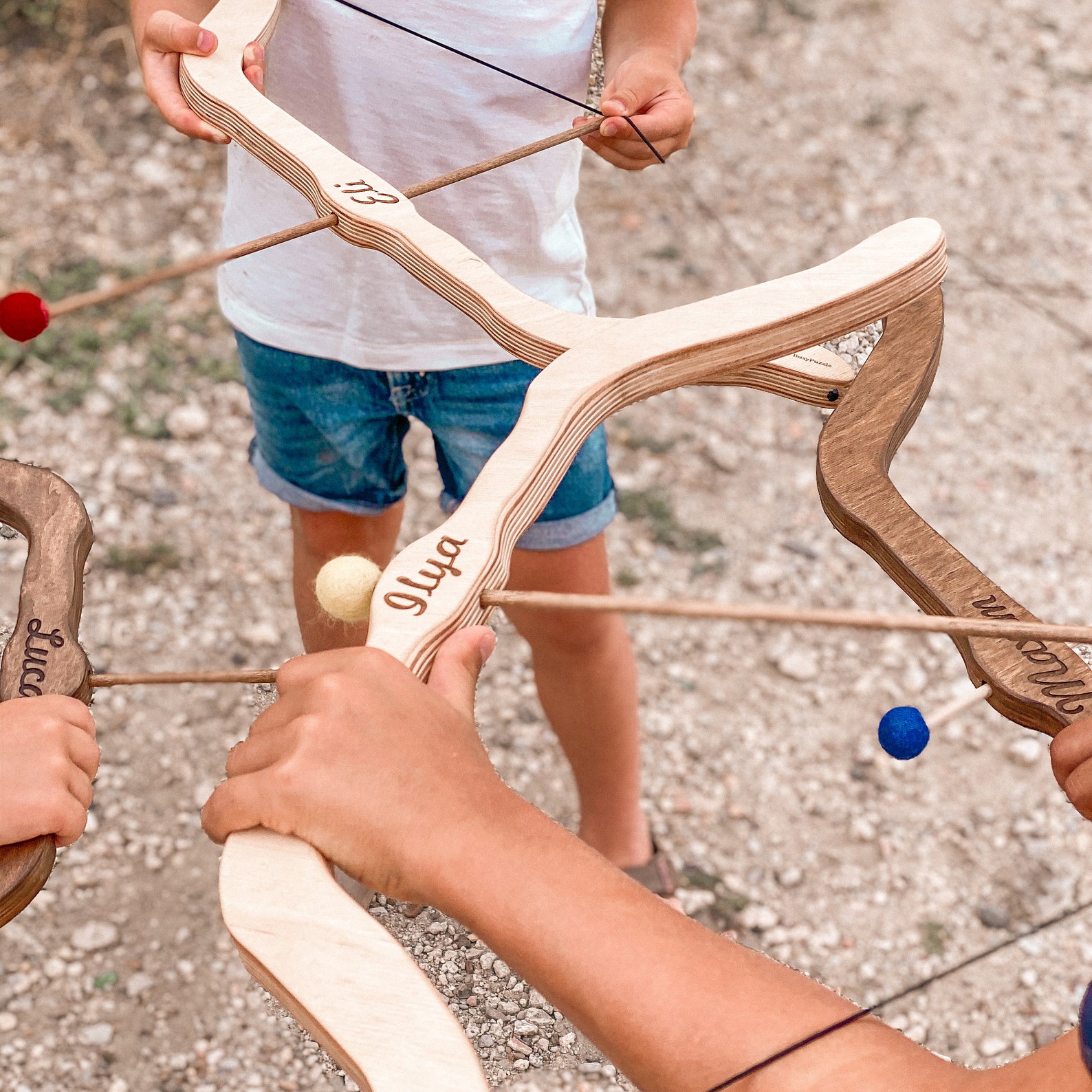 Personalized Wooden Bow and Arrow Archery Wood Set Kids Etsy