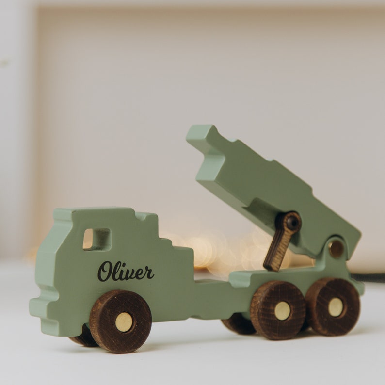 Toy Military Vehicles. Personalized Cars For Kids. Baby Boy Gift. Custom Birthday Gift. Wooden Combat Vehicles. Easter Gift For Toddlers. image 1