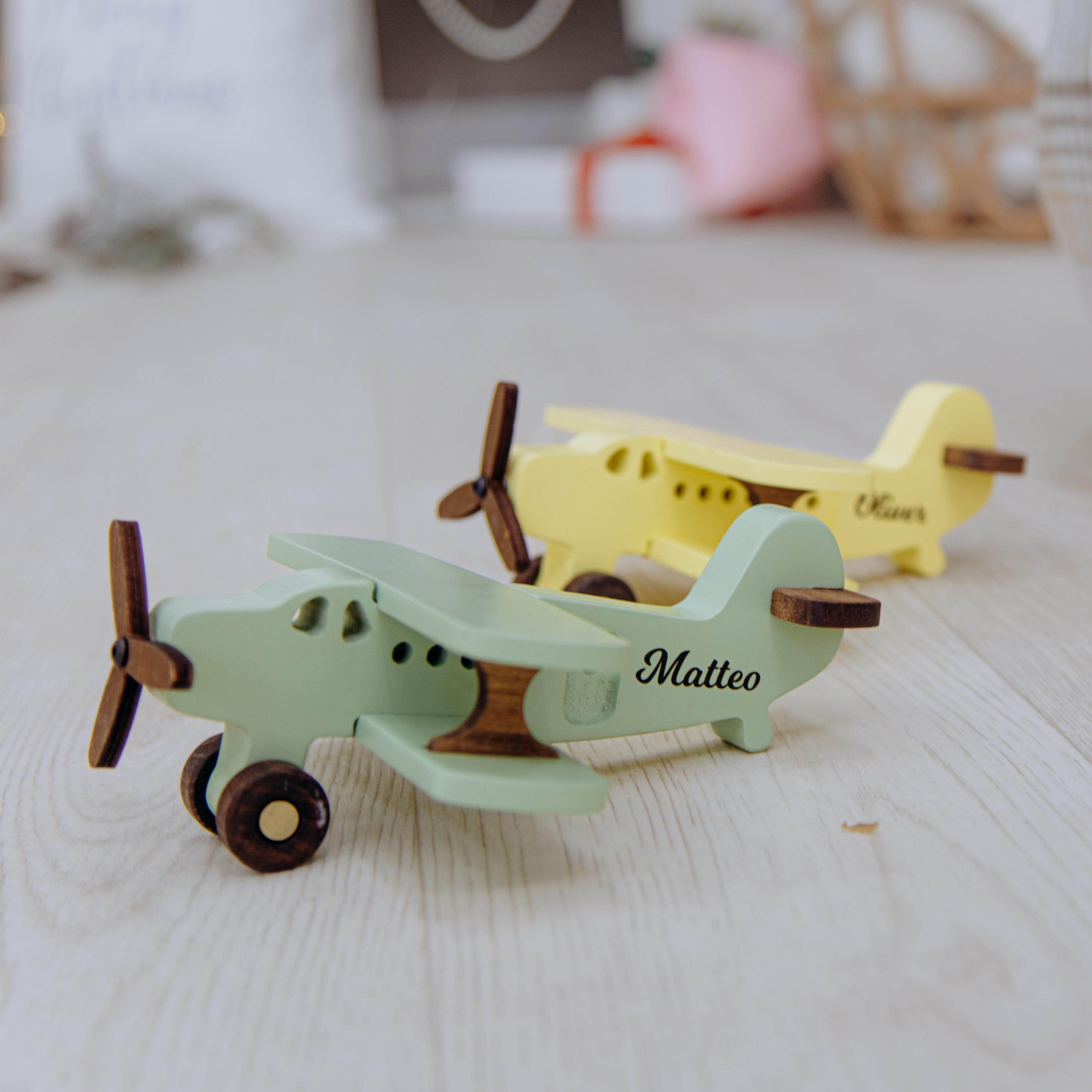 Yerloa Kids Airplane & Helicopter Toy With Lights & Sounds - Push And Go Vehicle For Toddlers 1-4 Years Old