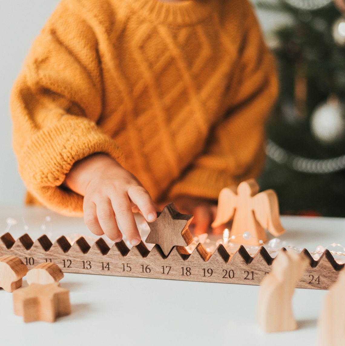 Wooden Advent Calendar Christmas Gift for Kids and Adults Etsy