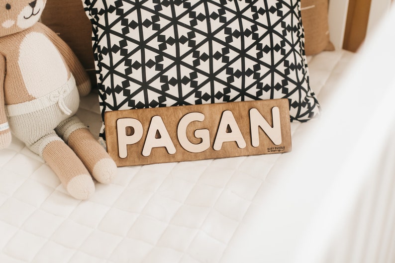 Baby Wood Toy Name Puzzle Birthday Gift Girl Wooden Etsy