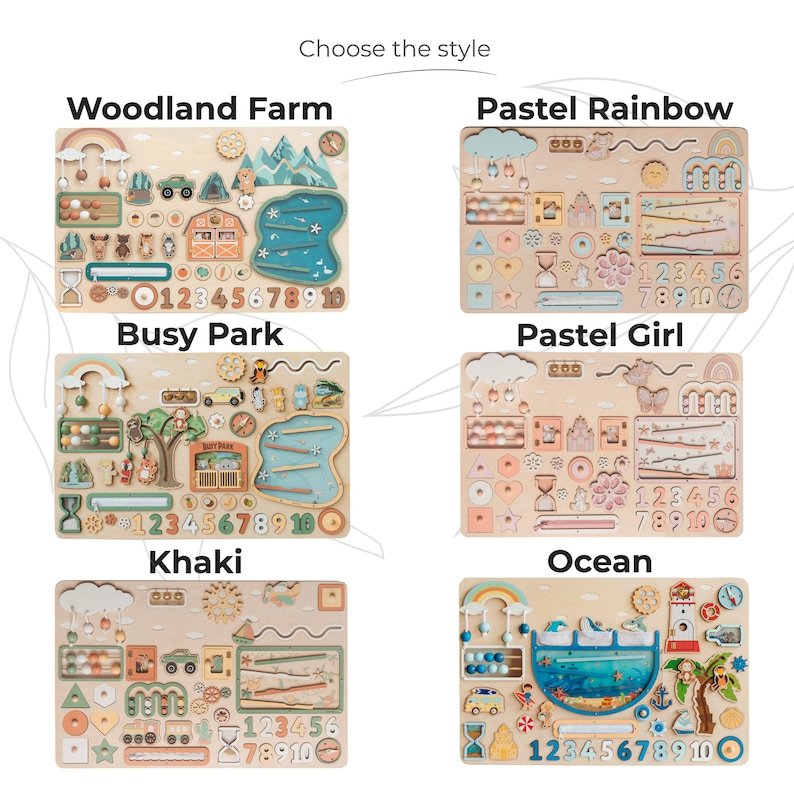 LARGE Busy Board 1 2 3 Years Old Gift Montessori Toys for Kids