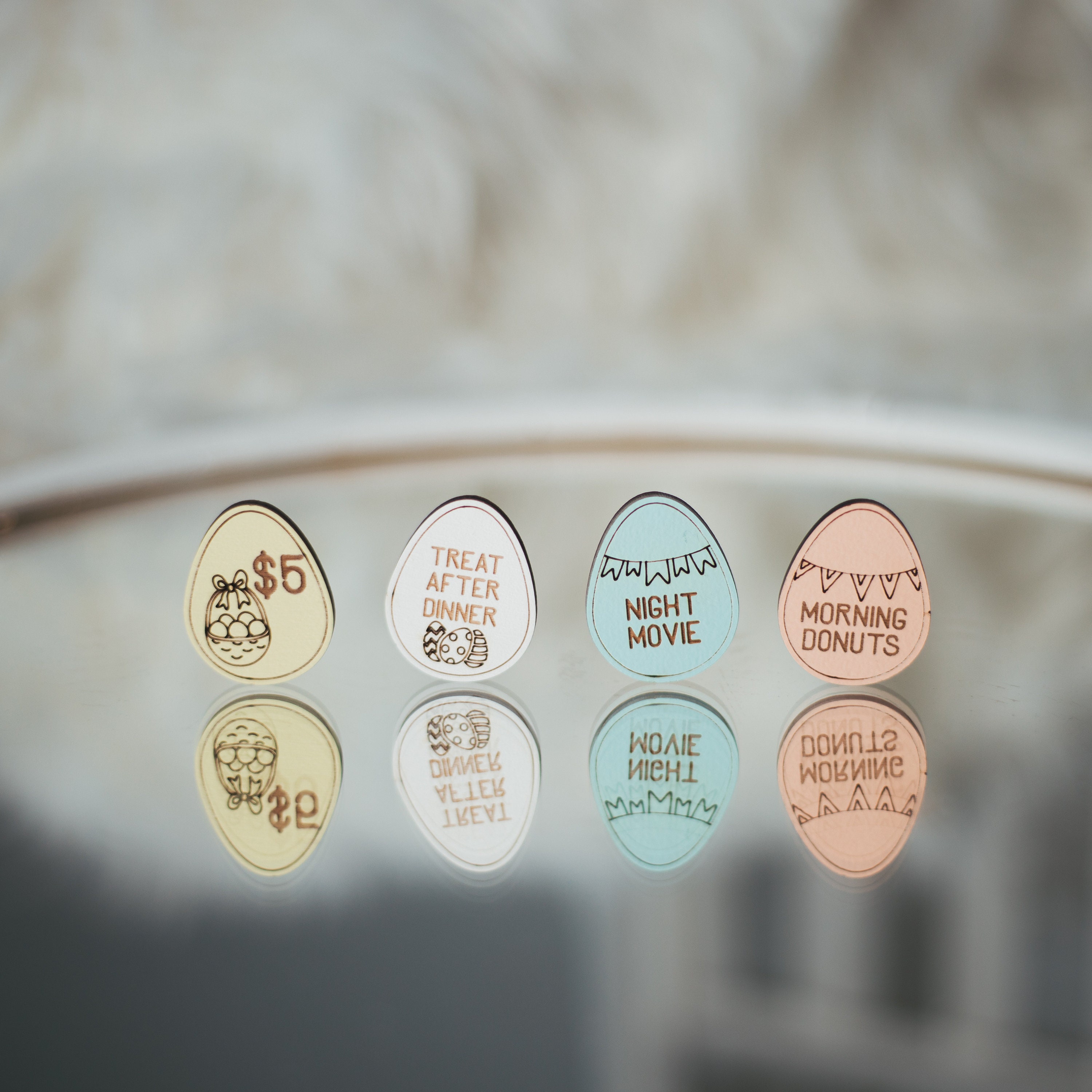 Easter Egg Tokens, Easter Hunt Game For Kids, Reward Tokens, Children Easter Outdoor Game, Easter Basket Tokens, Wooden Hunting Tokens