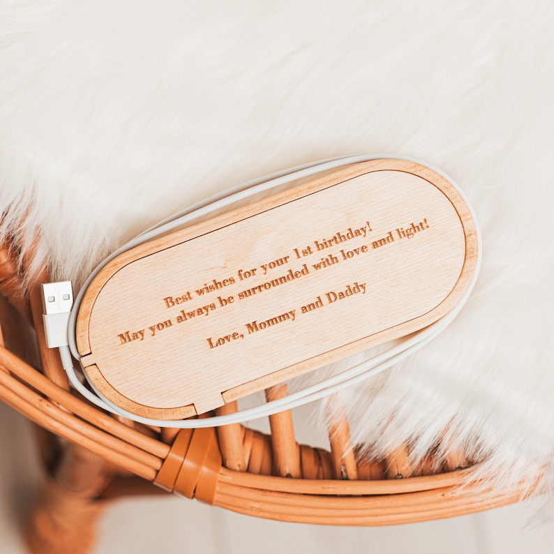 Personalized Baby Night Light Moon and Stars Cute Night Light Etsy