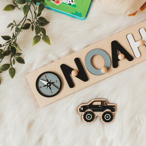 Baby Girl and Baby Boy Wooden Name Puzzle Montessori Toddler Toys Baby Gift Personalized Educational Toys Creative Personalized Gifts image 6