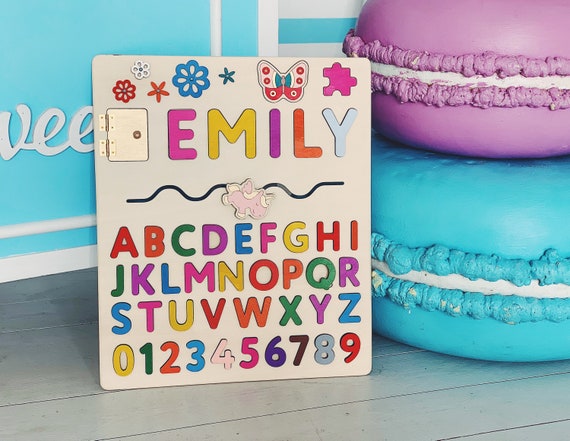 Name Puzzle Alphabet For Baby Girl Gift For Kids 1st Etsy
