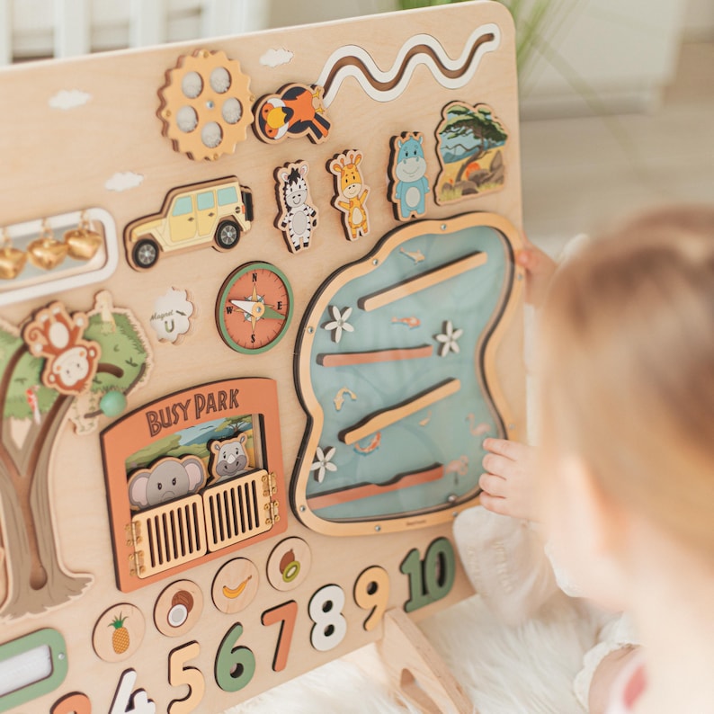 Custom Activity Busy Board XXL Busy Board 1 2 3 Year Old Handmade Toys