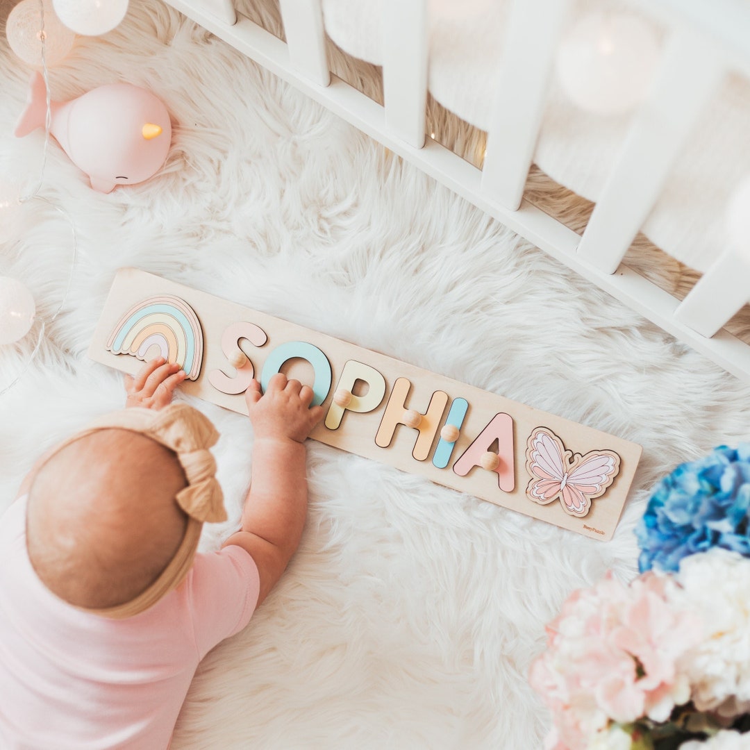 Personalized Name Puzzle for Toddlers – Montessori Wooden Toy – Custom ...