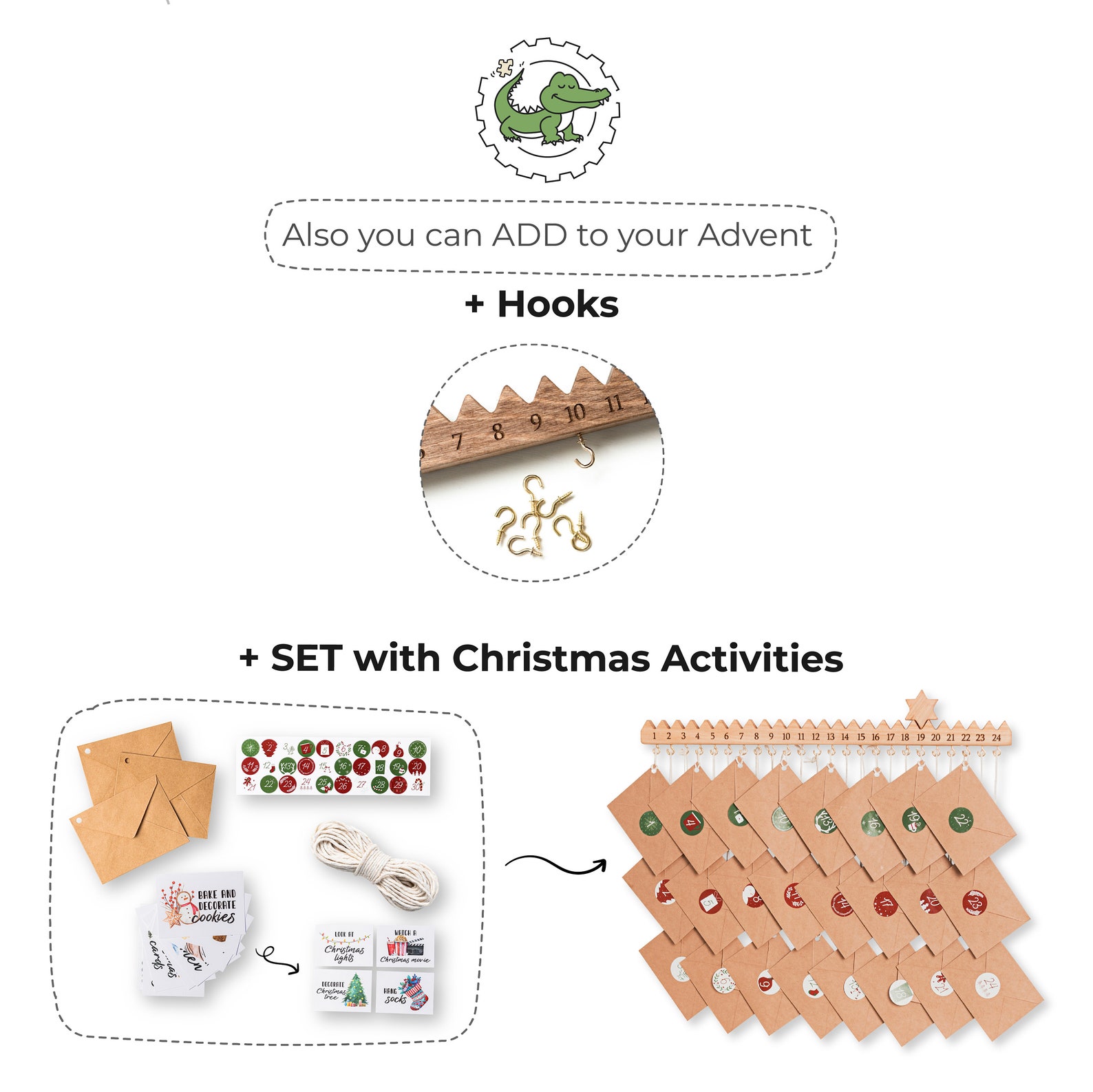 Reusable Advent Calendar Wooden Nativity Set Christmas - Etsy