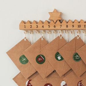 Handmade Advent Calendar For Kids, Wooden Christmas Ornaments, Christmas Gifts, Nativity Scene Set, Holiday Decoration, Advent Activity Card image 8