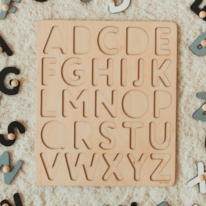 Alphabet Puzzle, ABC Puzzle, Montessori Board, Educational Board, Gifts For Kids, Wooden Letters, Fidget Kids Toys, 3 Years Old Boy Gift image 3