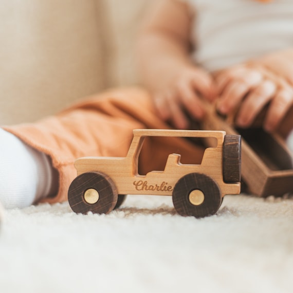 Wooden Truck Toy Personalized Cars Collect Busy Puzzle Cars Eco
