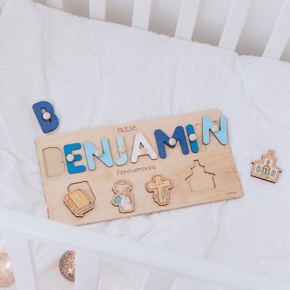 Baby Boy Baptism Gift, Christening Gift For Godson, Personalized Baptism Gift From Godmother, Baby Dedication Gift