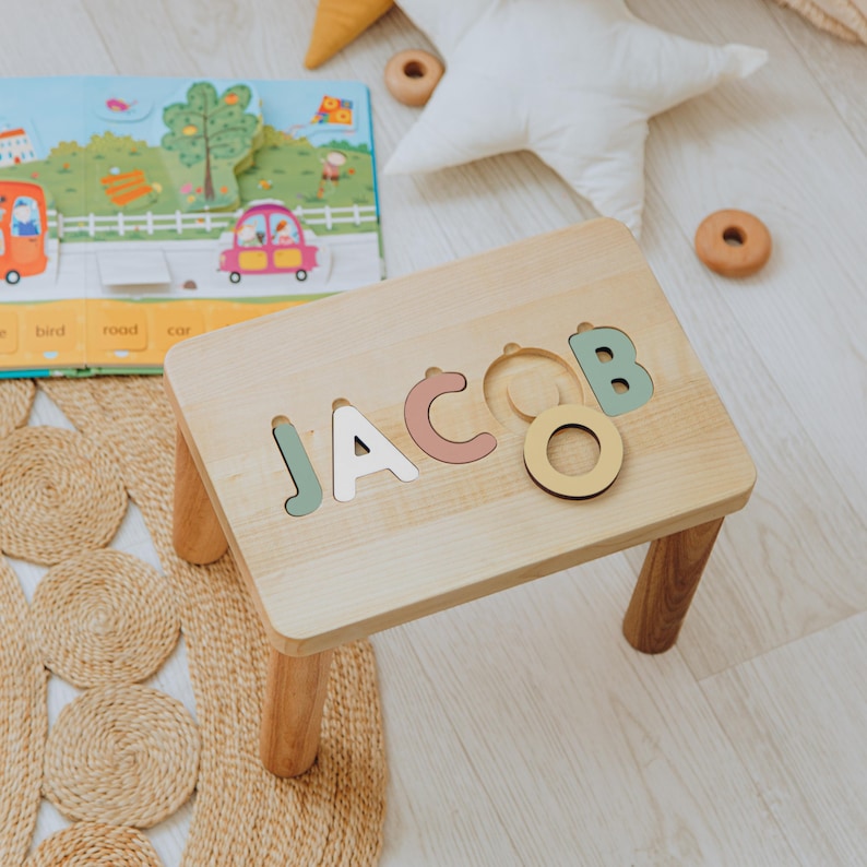 Name Puzzle Step Stool for Toddlers - Etsy